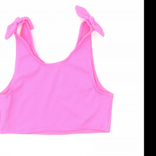 Marks and Spencer Girls Pink Polyester Bodysuit Outfit/Set Size 13-14 Years Pullover - Bikini