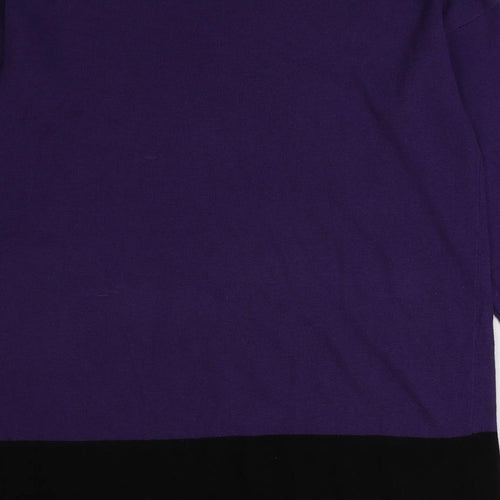 Pomodoro Womens Purple Boat Neck Viscose Pullover Jumper Size 12