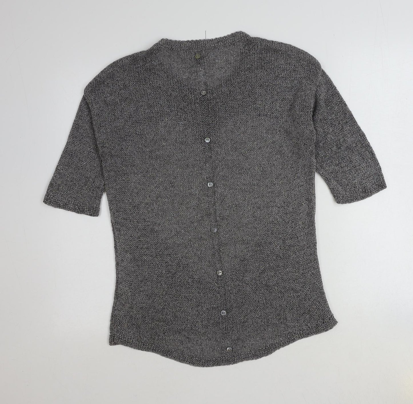 NEXT Womens Grey Scoop Neck Cotton Pullover Jumper Size 10 - Heart