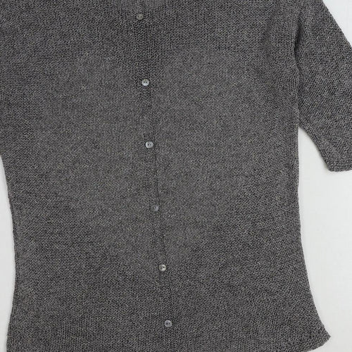 NEXT Womens Grey Scoop Neck Cotton Pullover Jumper Size 10 - Heart
