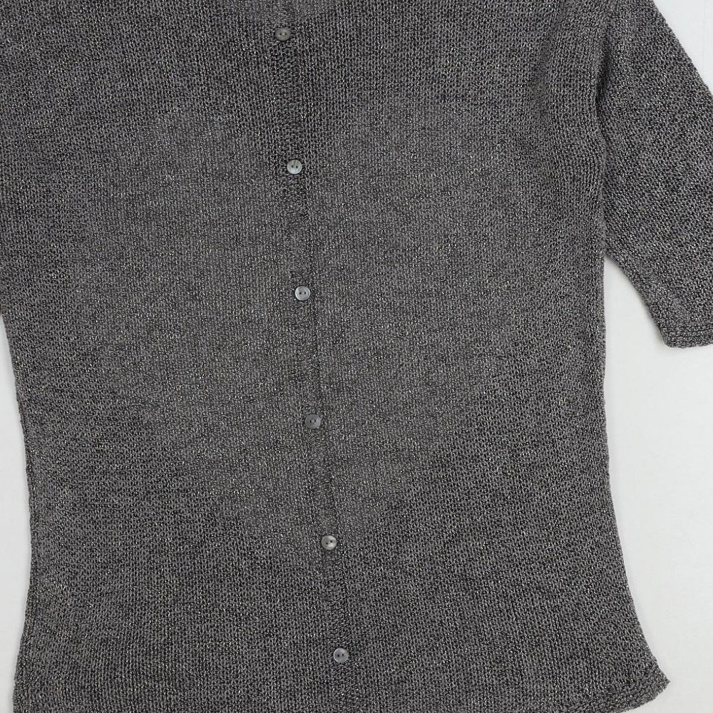 NEXT Womens Grey Scoop Neck Cotton Pullover Jumper Size 10 - Heart