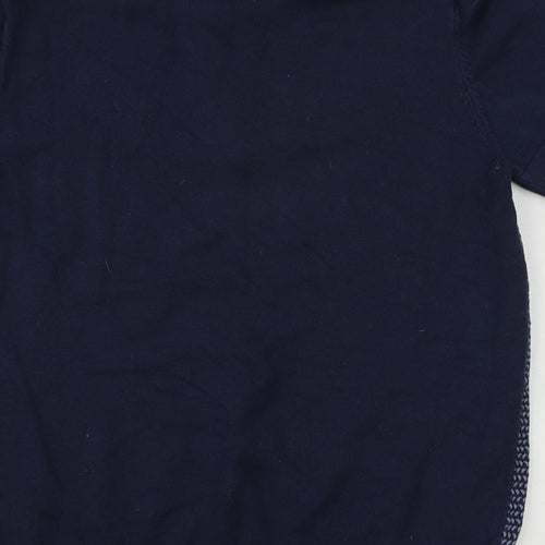 NEXT Boys Blue Collared Cotton Pullover Jumper Size 11 Years Button