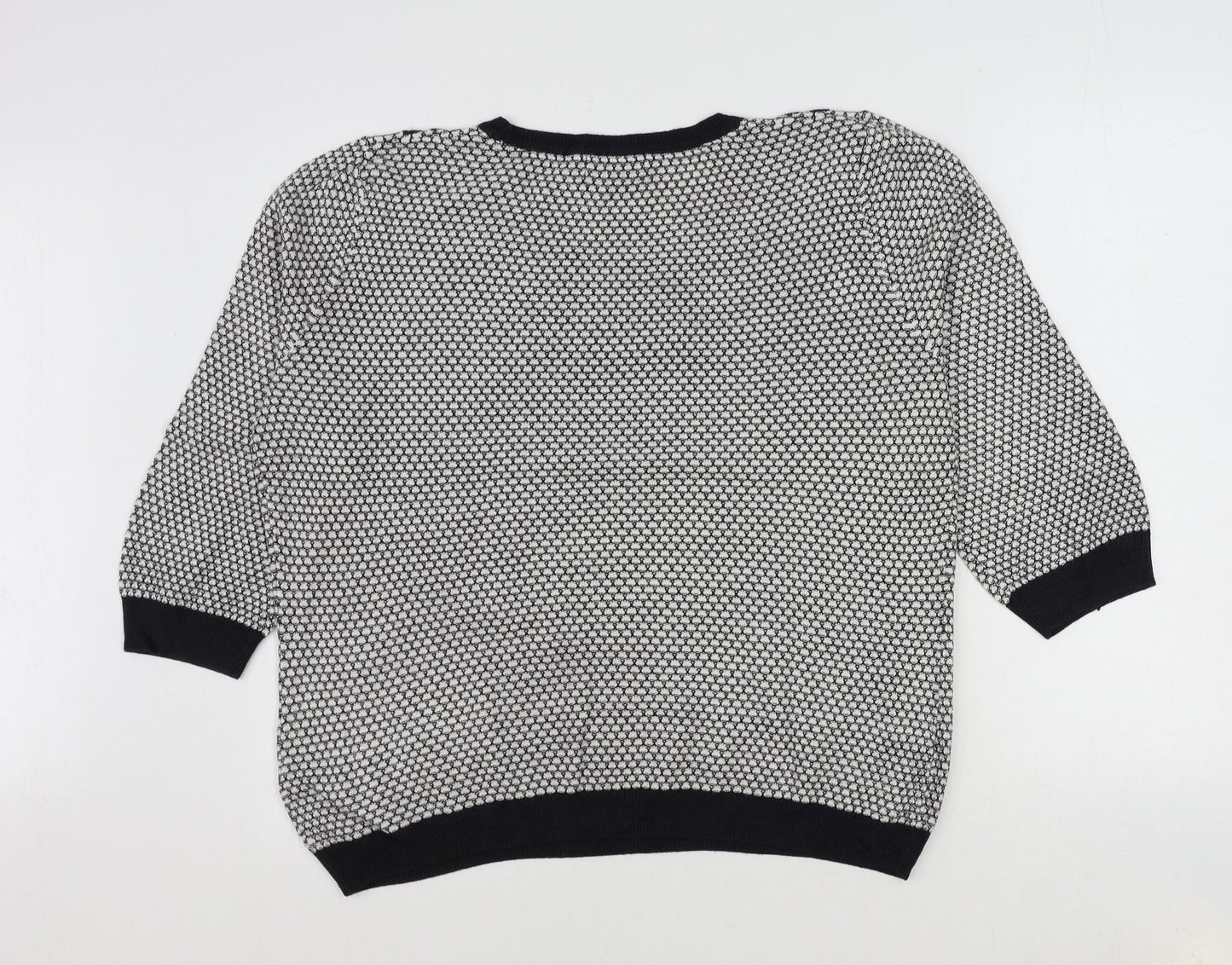 Marks and Spencer Womens Blue Round Neck Acrylic Pullover Jumper Size 14