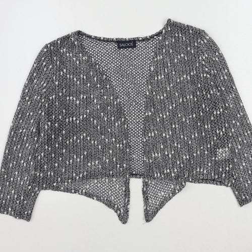 Saloos Womens Blue V-Neck Polyester Cardigan Jumper Size 16