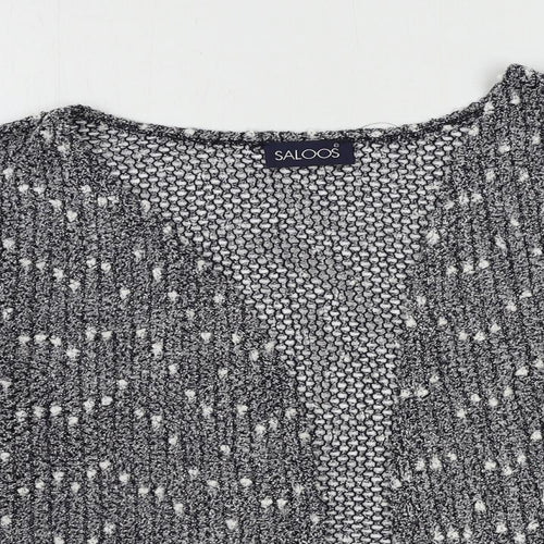 Saloos Womens Blue V-Neck Polyester Cardigan Jumper Size 16