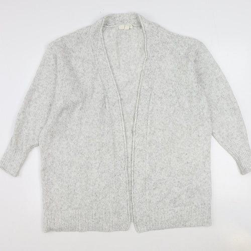 H&M Womens Grey V-Neck Acrylic Cardigan Jumper Size S
