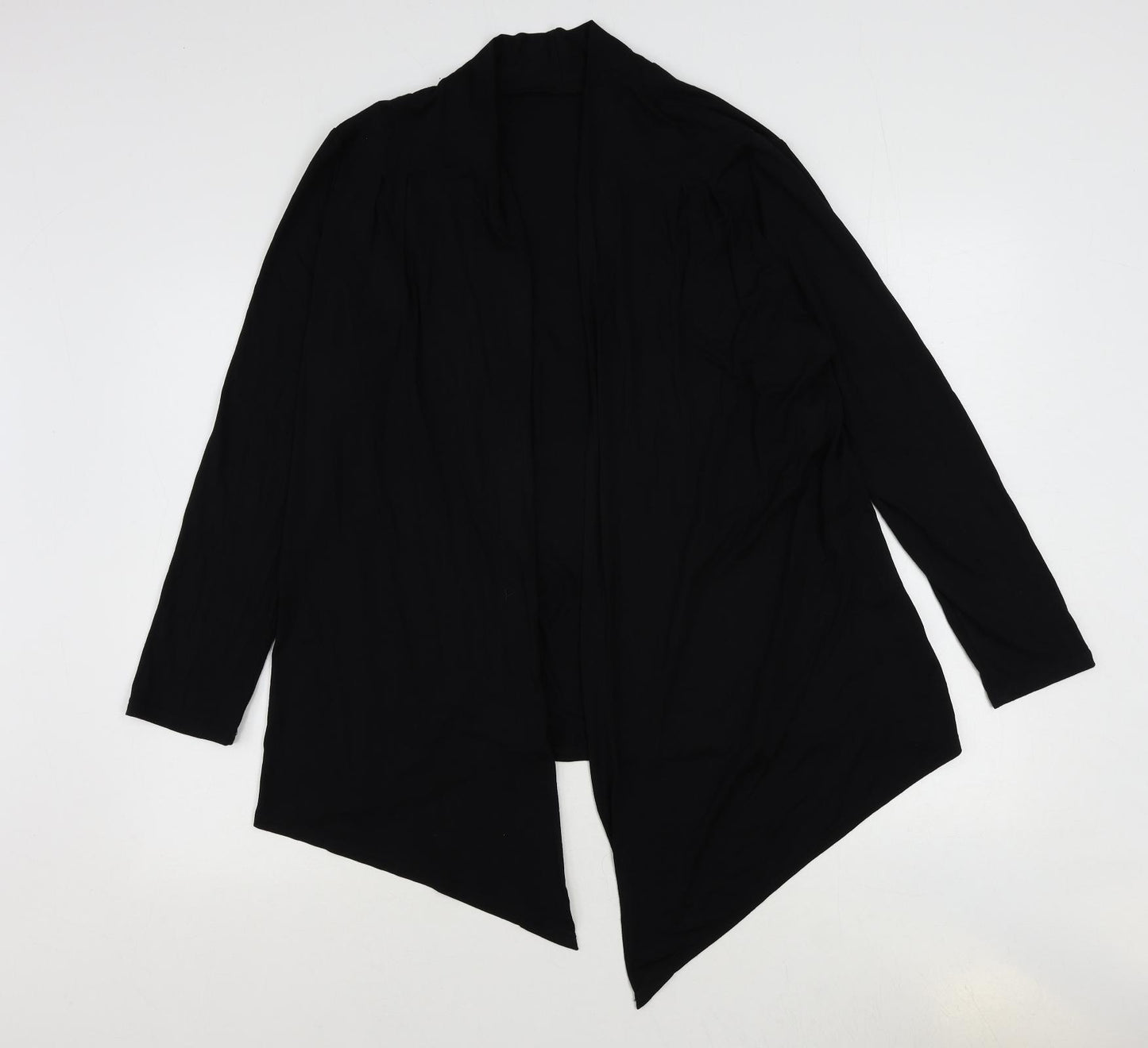 Bonmarché Womens Black V-Neck Viscose Cardigan Jumper Size 16