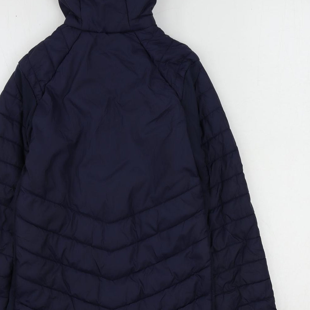 Quechua Girls Blue Rain Coat Coat Size 10-11 Years Zip