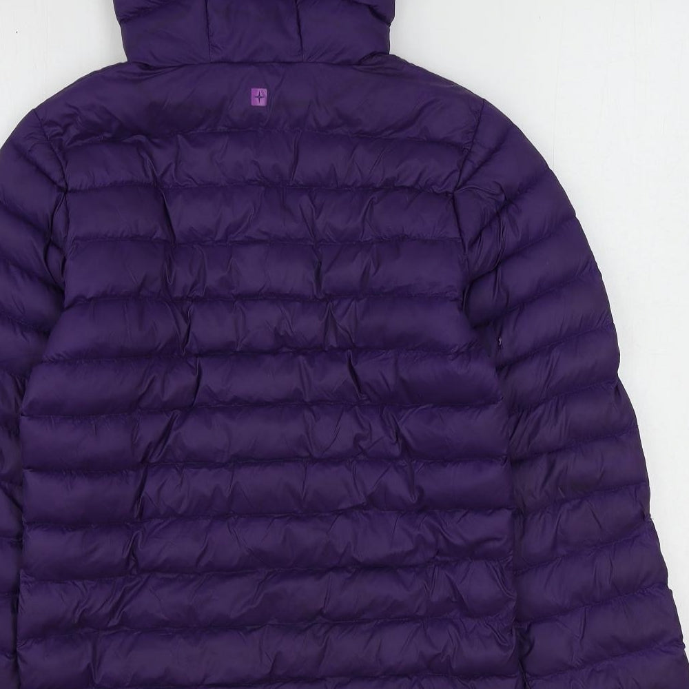 Mountain Warehouse Girls Purple Puffer Jacket Coat Size 11-12 Years Zip