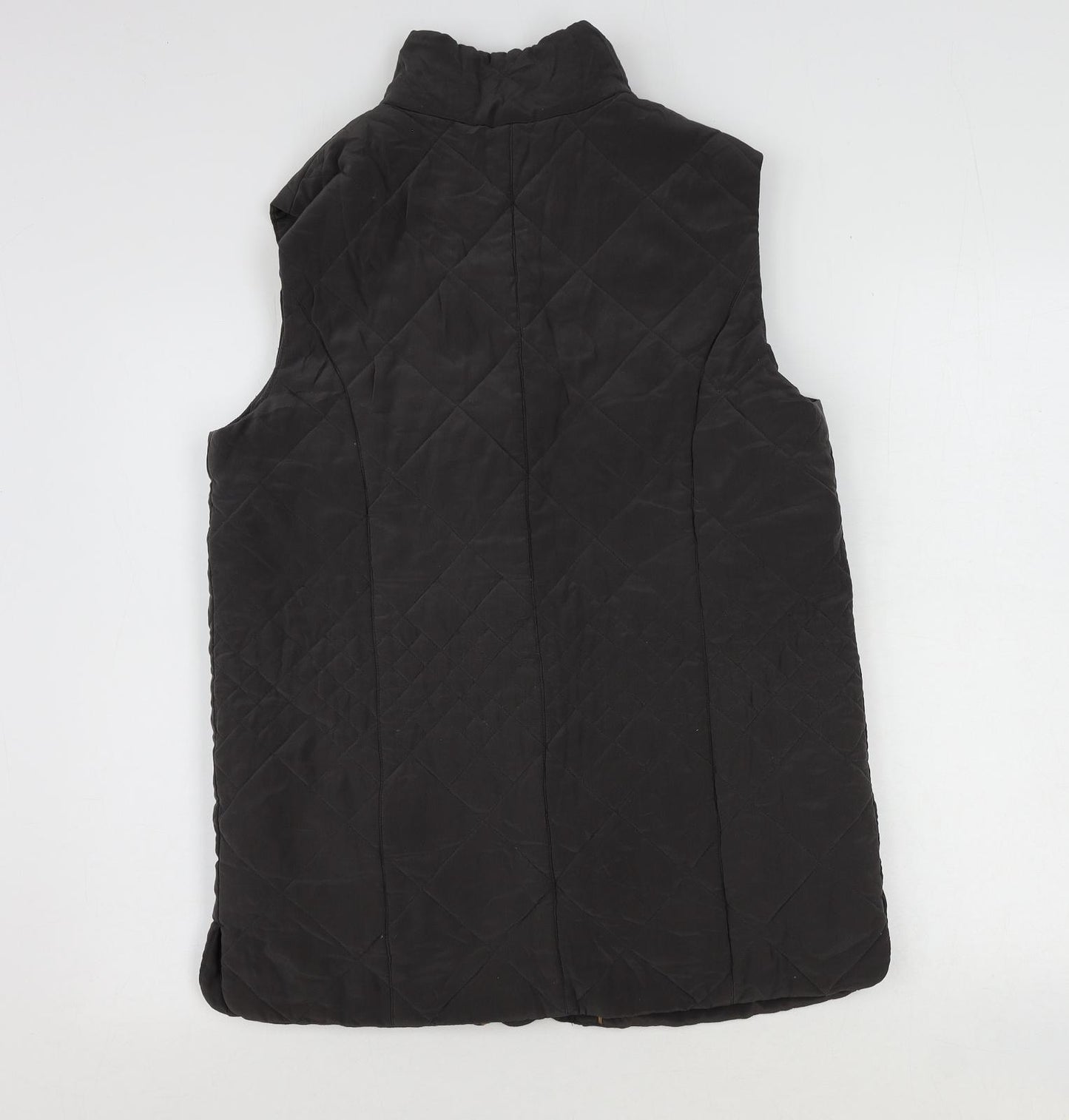 Touch Of Silk Womens Grey Gilet Jacket Size 12 Button