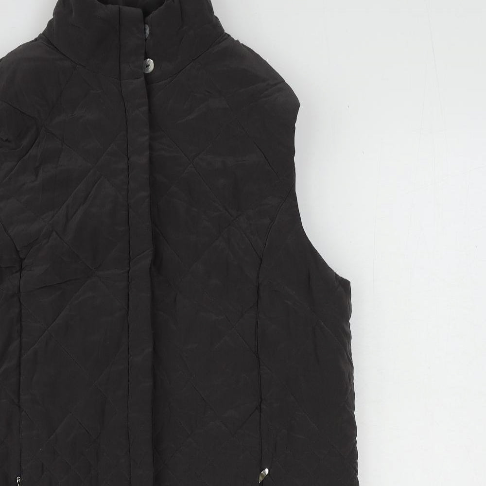 Touch Of Silk Womens Grey Gilet Jacket Size 12 Button