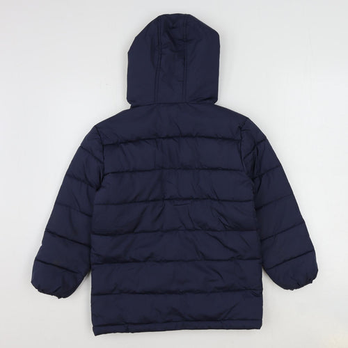 Everton Boys Blue Puffer Jacket Coat Size 8-9 Years Zip - Football