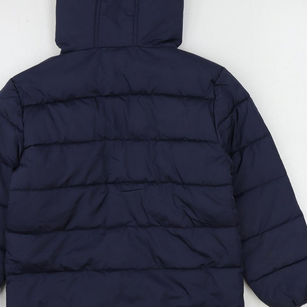 Everton Boys Blue Puffer Jacket Coat Size 8-9 Years Zip - Football