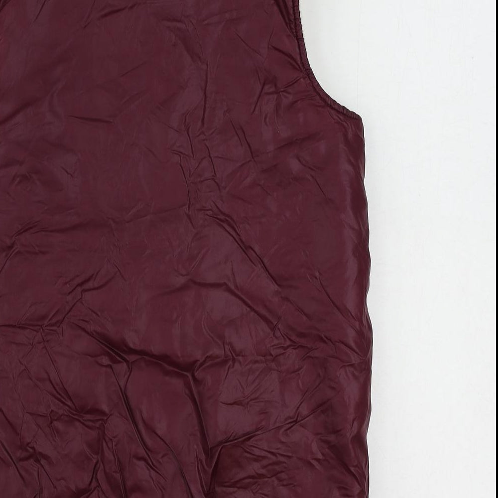 St Michael Mens Red Gilet Jacket Size S Zip