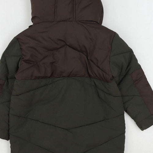 riveris Boys Green Puffer Jacket Coat Size 2-3 Years Zip