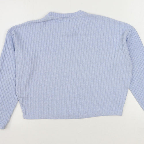 H&M Girls Blue Viscose Pullover Sweatshirt Size 12-13 Years Pullover - Size 12-14 Years