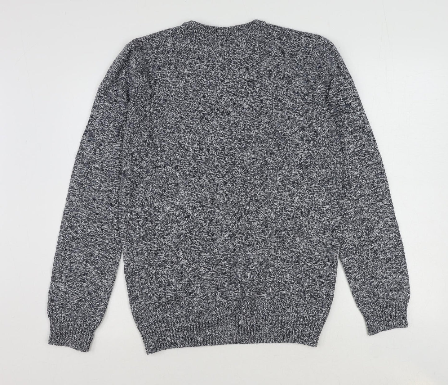 Maine New England Mens Blue Round Neck Cotton Pullover Jumper Size S Long Sleeve