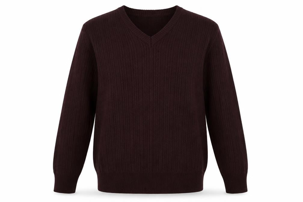 Marks and Spencer Mens Purple V-Neck Acrylic Pullover Jumper Size M Long Sleeve