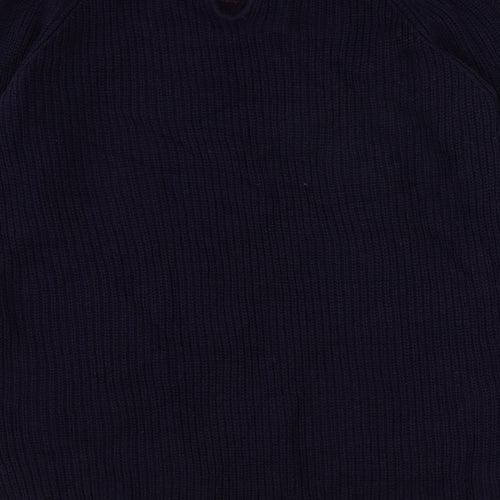 NEXT Womens Blue Collared Cotton Pullover Jumper Size 10