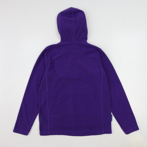 Mountain Warehouse Girls Purple Polyester Pullover Hoodie Size 13 Years Zip - Quarter-Zip