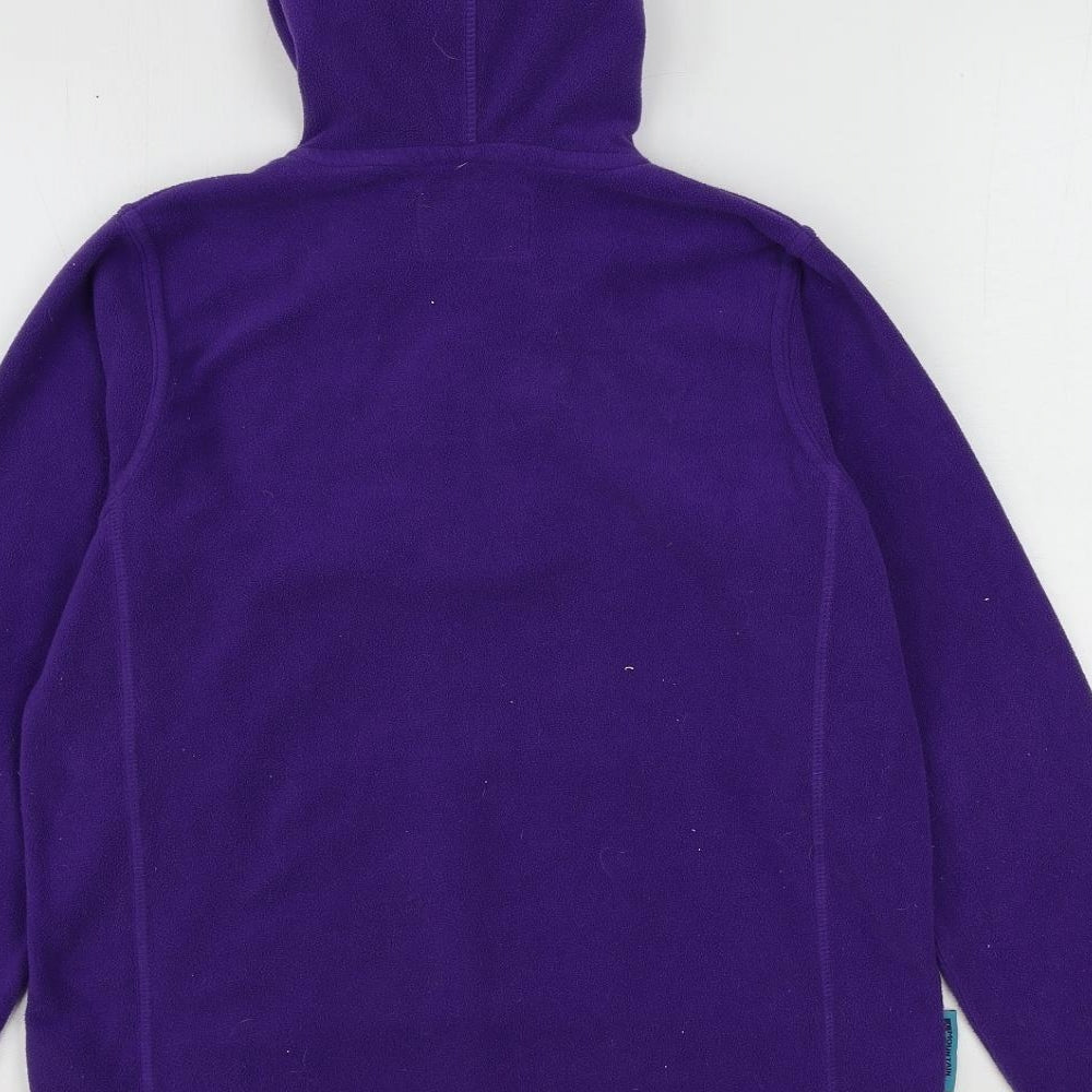 Mountain Warehouse Girls Purple Polyester Pullover Hoodie Size 13 Years Zip - Quarter-Zip