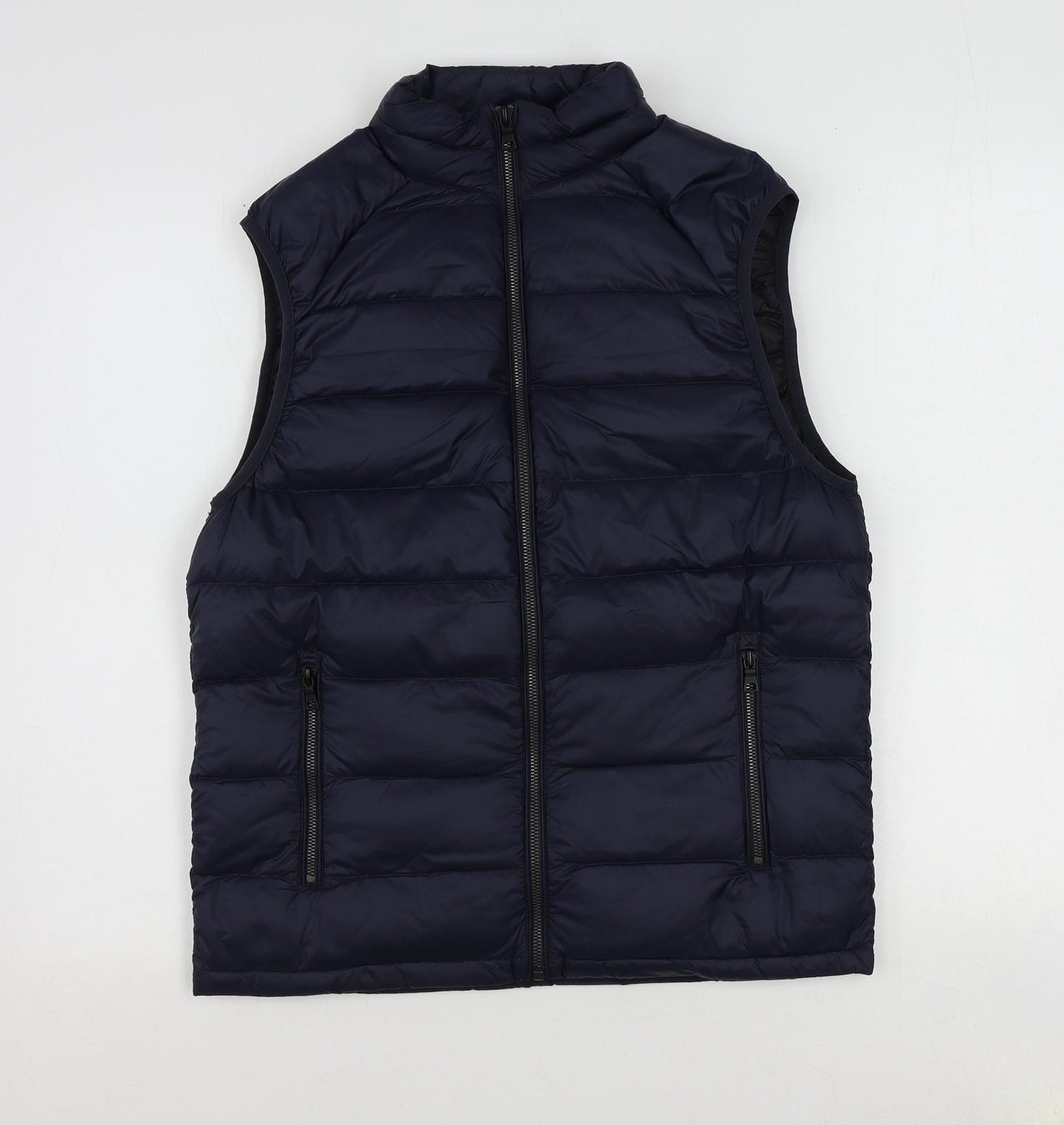 Marks and Spencer Mens Blue Gilet Jacket Size S Zip