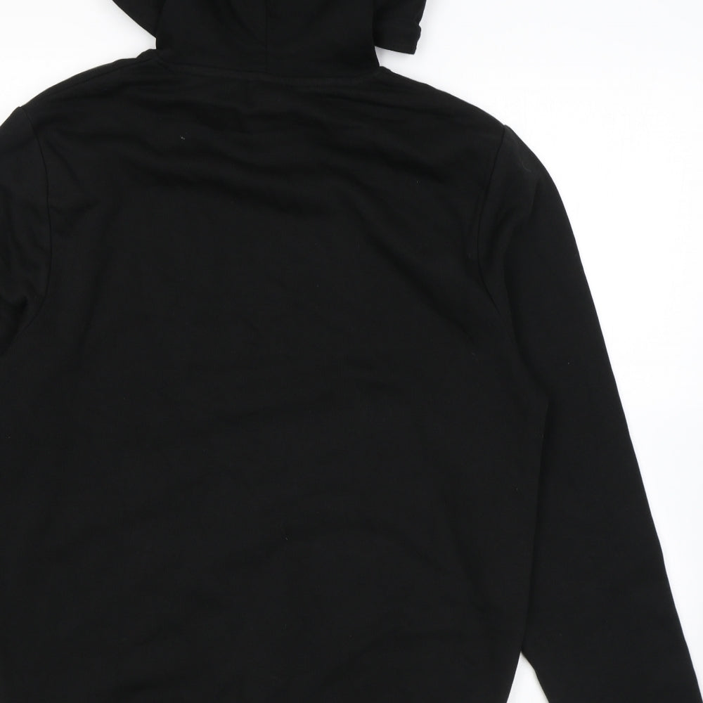 New Look Mens Black Cotton Pullover Hoodie Size M