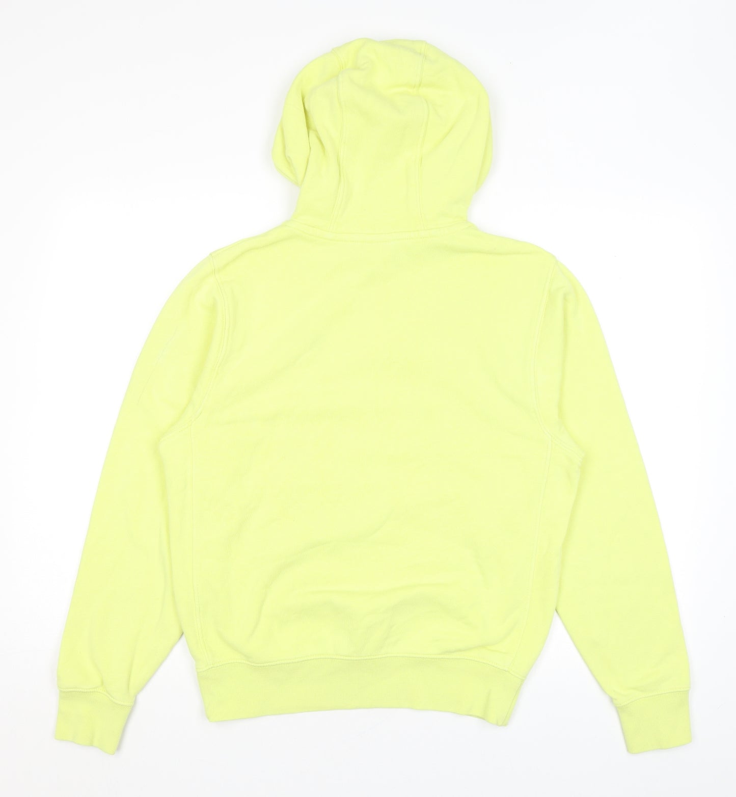 Nike Mens Yellow Cotton Pullover Hoodie Size XS