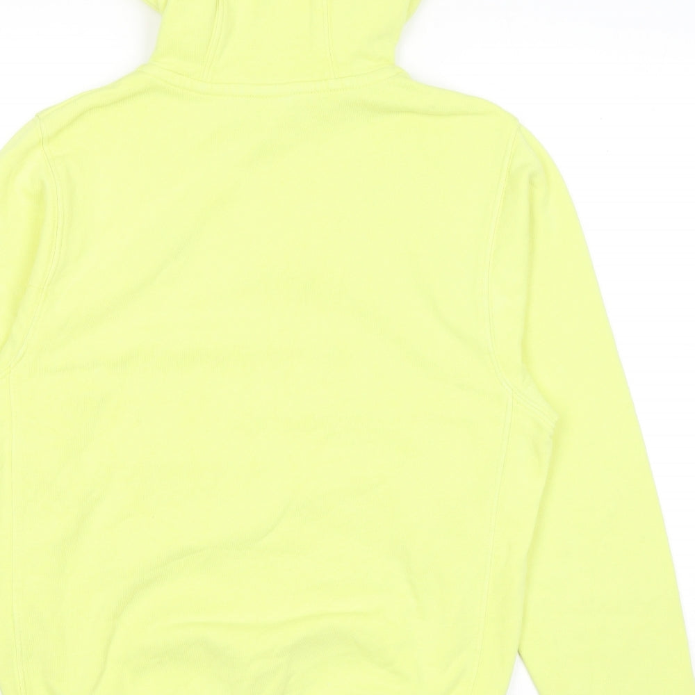 Nike Mens Yellow Cotton Pullover Hoodie Size XS