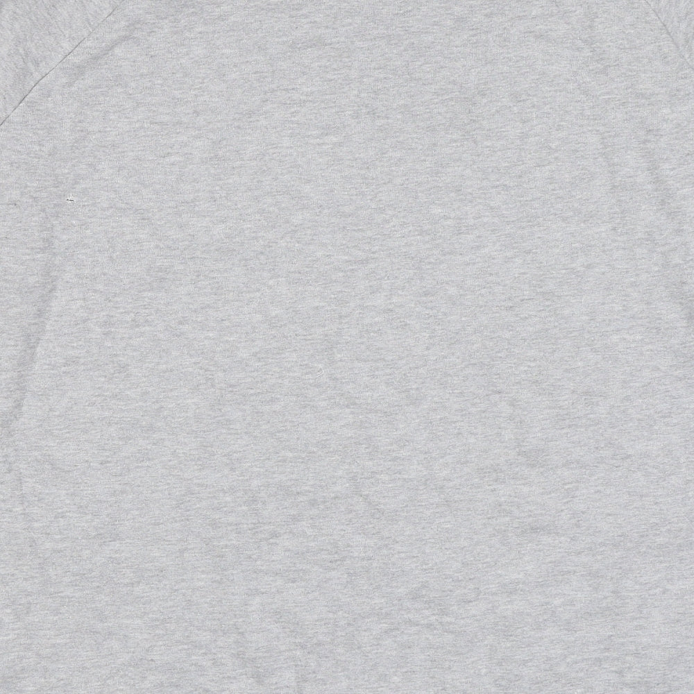 adidas Mens Grey Cotton Pullover Sweatshirt Size L