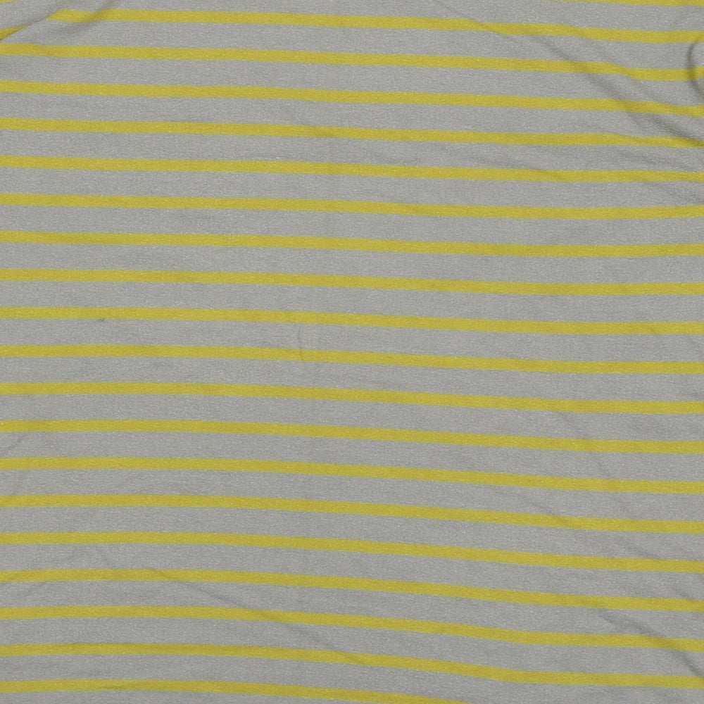 Seasalt Womens Green Striped Cotton Basic T-Shirt Size 12 Boat Neck
