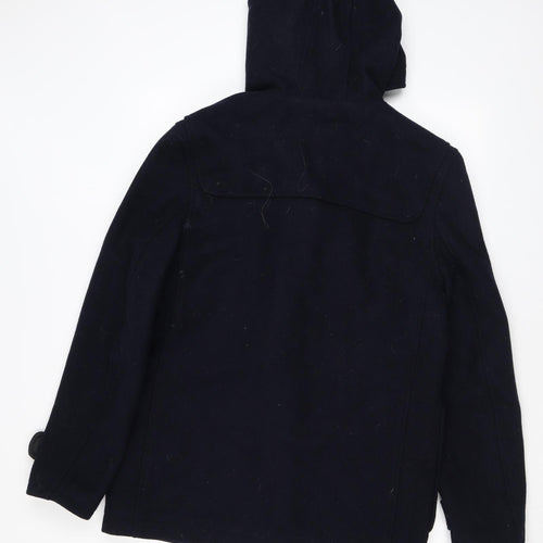 Topman Mens Blue Overcoat Coat Size M Zip
