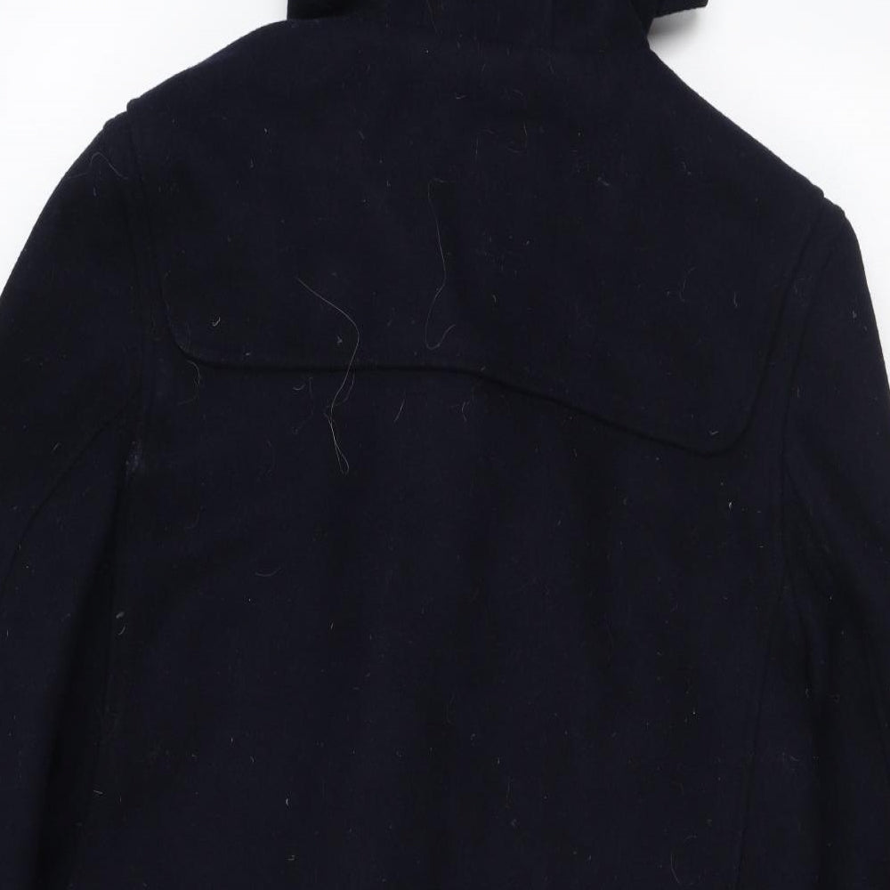 Topman Mens Blue Overcoat Coat Size M Zip