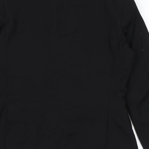 Topman Mens Black Polyester Jacket Suit Jacket Size 40 Regular