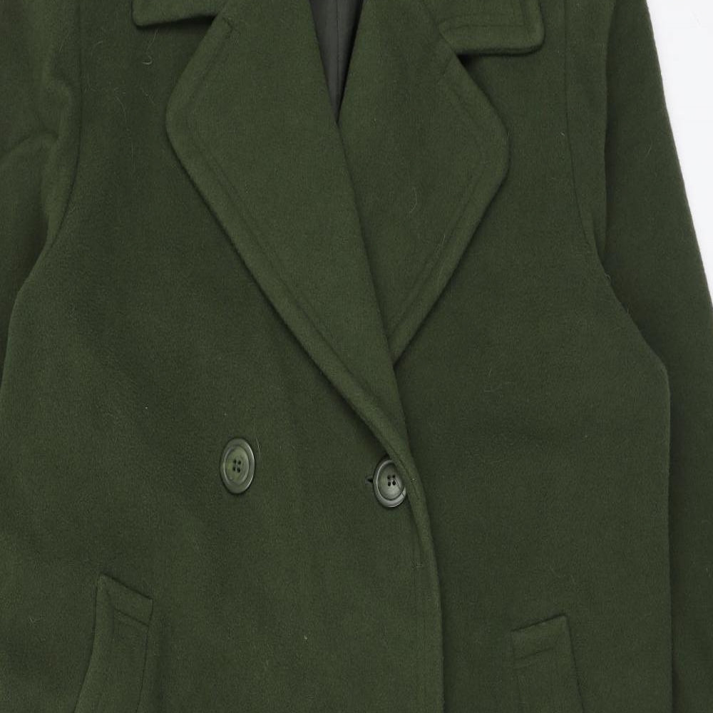 Berghaus Womens Green Overcoat Coat Size 12 Button