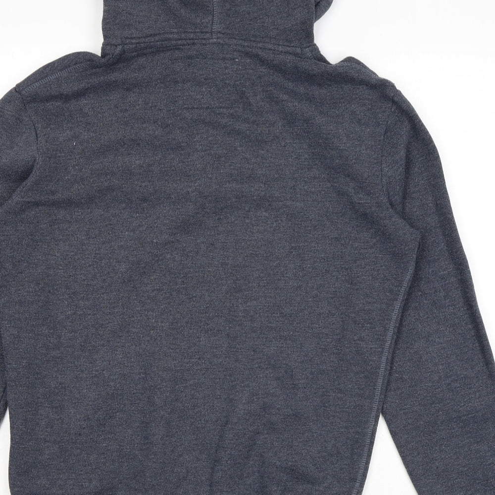 Superdry Mens Blue Cotton Pullover Hoodie Size S - Logo