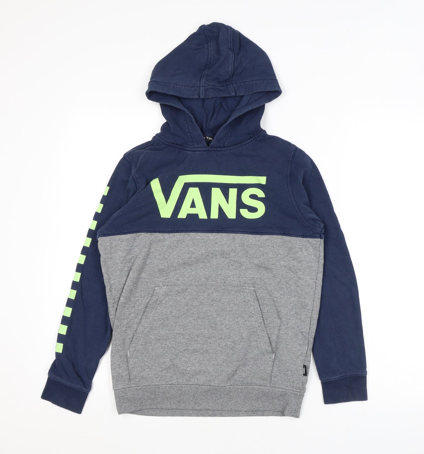 VANS Mens Blue Cotton Pullover Hoodie Size M - Logo