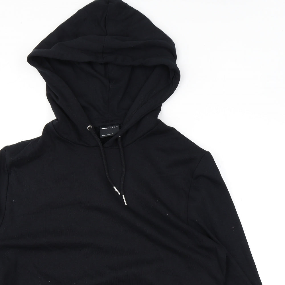 ASOS Mens Black Cotton Pullover Hoodie Size M