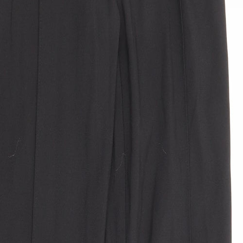 PRETTYLITTLETHING Womens Black Polyester Trousers Size 8 L33 in Regular Zip
