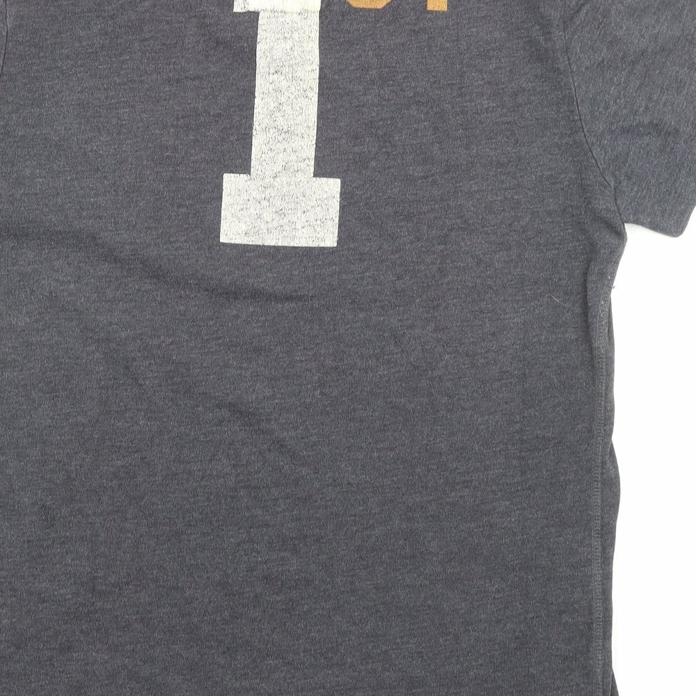 Superdry Mens Grey Cotton T-Shirt Size S Crew Neck