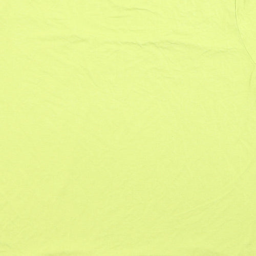 Select Womens Green Viscose Basic T-Shirt Size L Scoop Neck