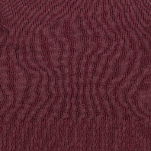 New Look Womens Purple Round Neck Acrylic Pullover Jumper Size S