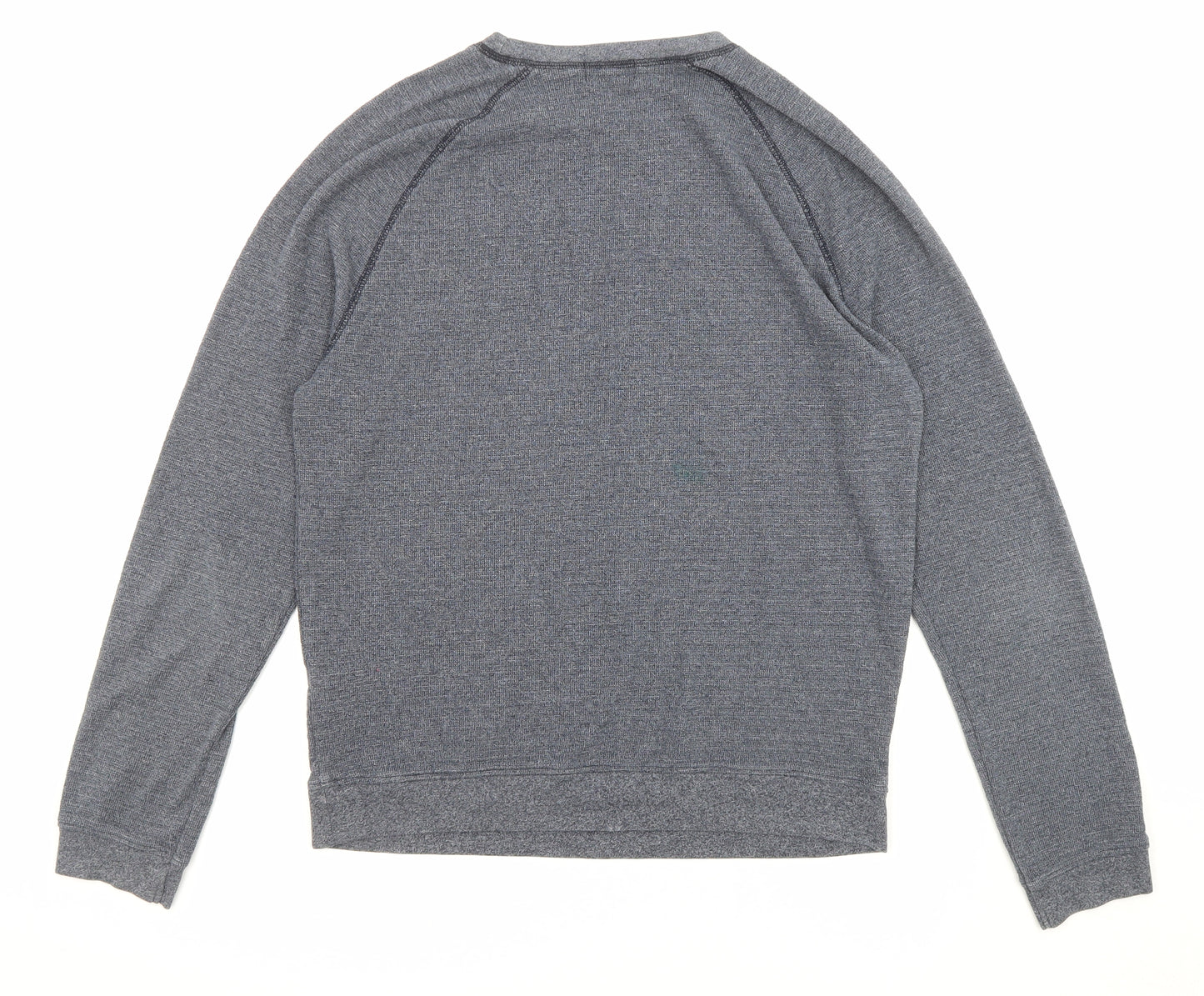 Topman Mens Grey Round Neck Cotton Pullover Jumper Size M Long Sleeve