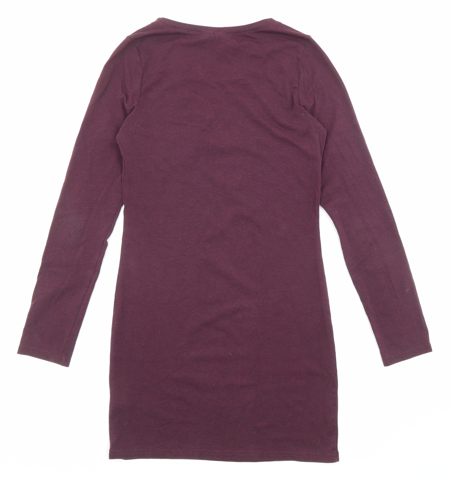 Divided by H&M Womens Purple Polyester Mini Size S Crew Neck Pullover