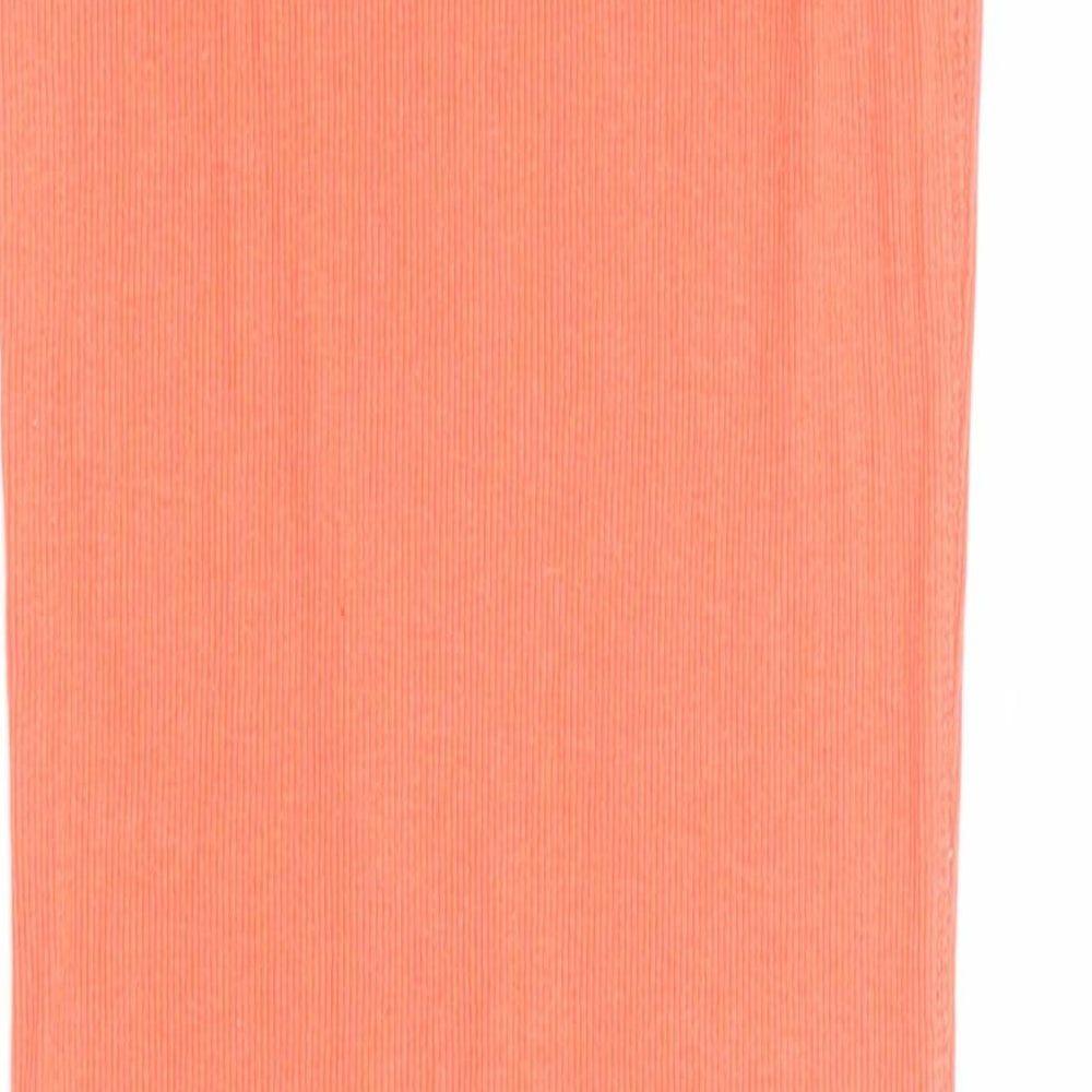 Superdry Womens Orange Cotton Bodycon Size M Scoop Neck Pullover