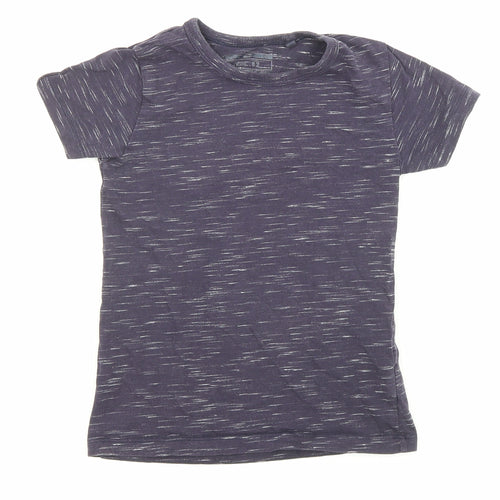 NEXT Boys Purple Cotton Basic T-Shirt Size 5-6 Years Round Neck Pullover
