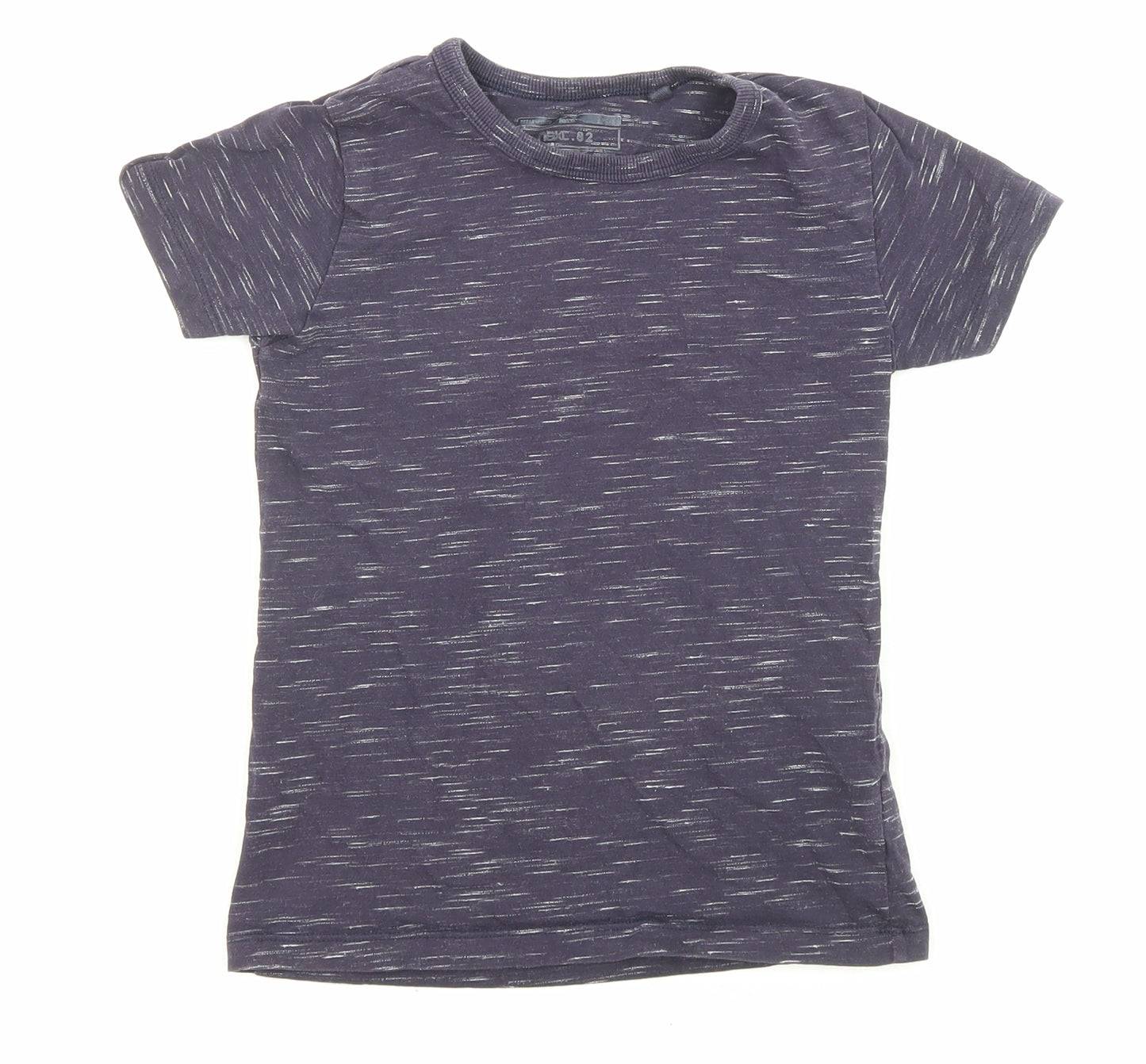 NEXT Boys Purple Cotton Basic T-Shirt Size 5-6 Years Round Neck Pullover