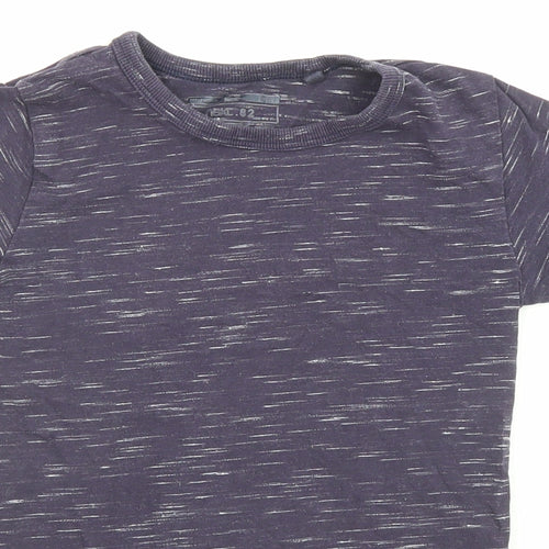 NEXT Boys Purple Cotton Basic T-Shirt Size 5-6 Years Round Neck Pullover
