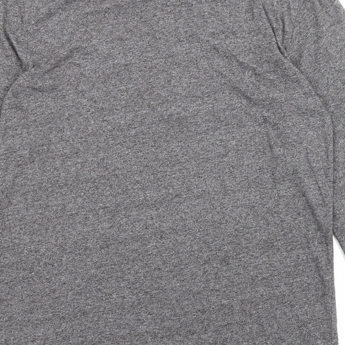 HUF Mens Grey Polyester T-Shirt Size S Crew Neck
