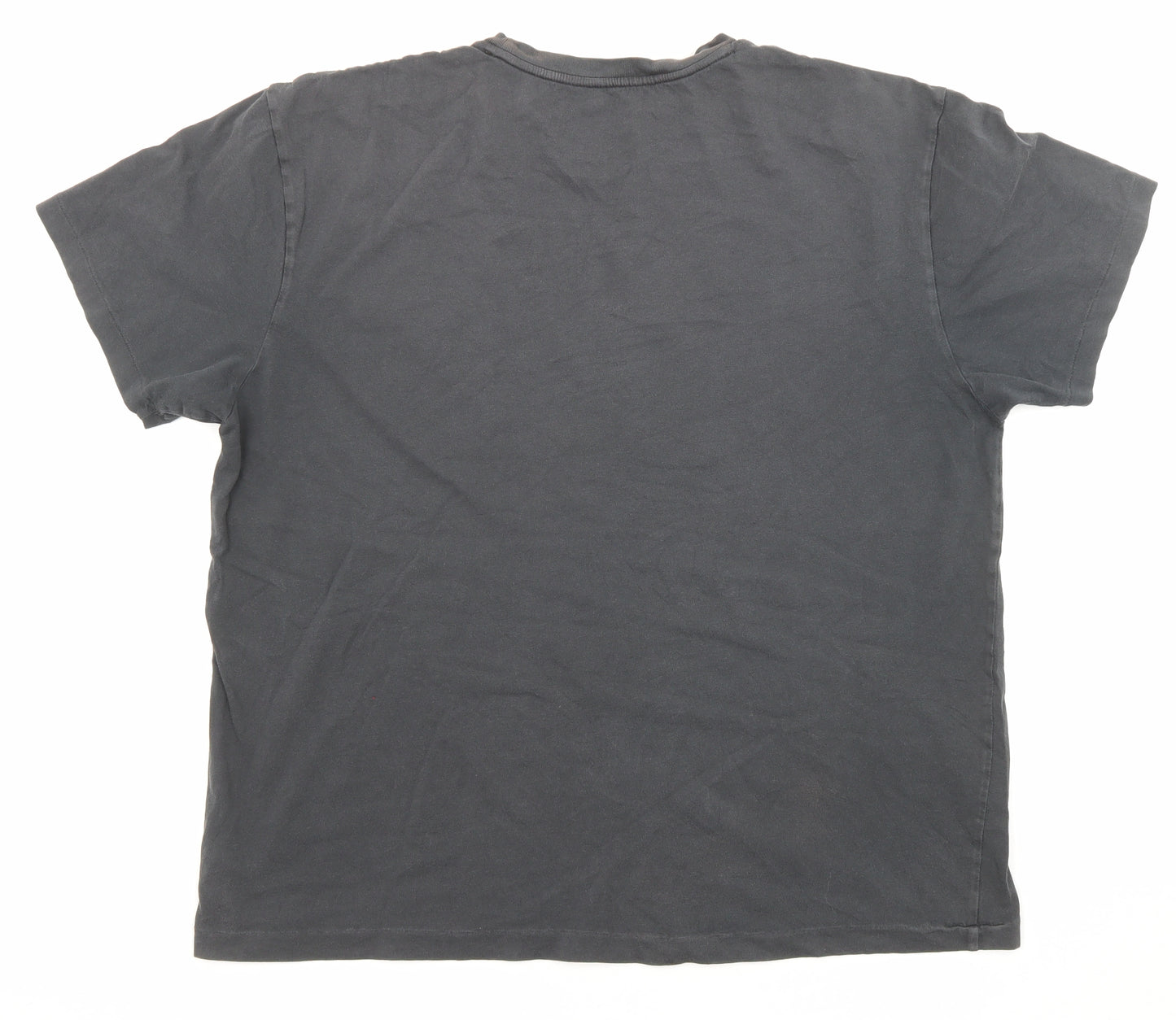 Polo Ralph Lauren Mens Grey Cotton T-Shirt Size L Round Neck - Logo embroidery, Pocket